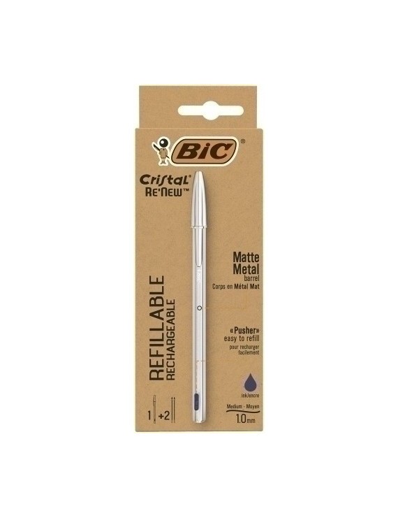 Bolig.Bic Cristal Re´New Metal Azul + 2