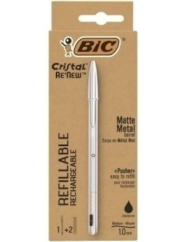 Bolig.Bic Cristal Re´New Metal Negro + 2