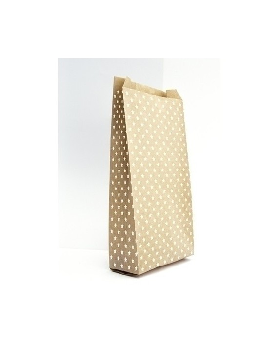 Bolsa Papel Kraft  15X31 Estrellas P/50