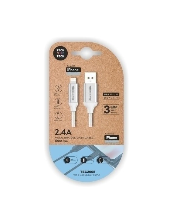 Cable Usb - Lightning Apple Blanco 1 M.