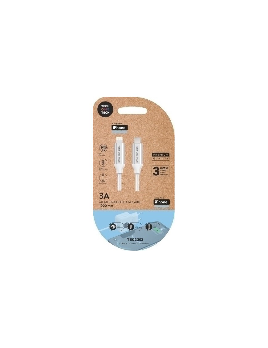 Cable Usb-C - Lightning Apple Blanco 1 M