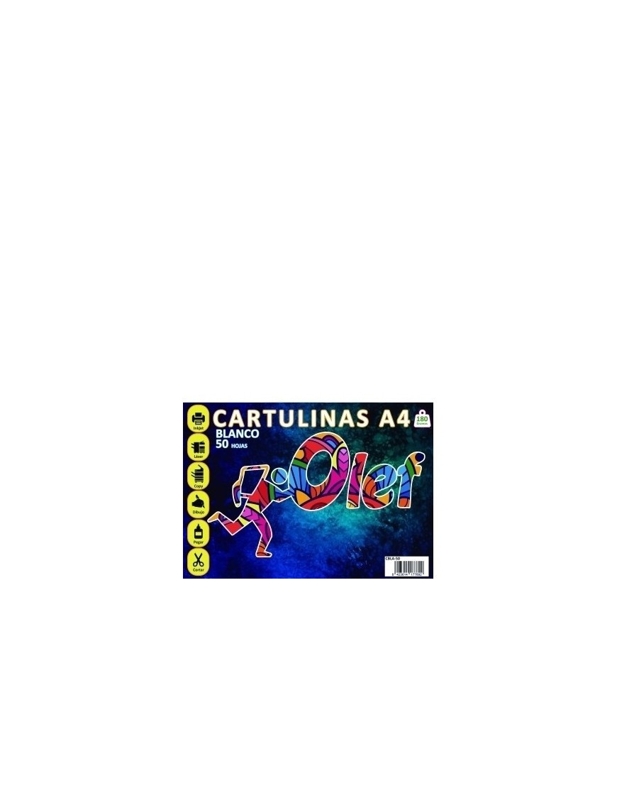 Cartulina A4 Olef 180G Blanco P/50