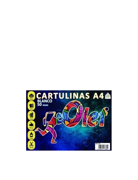 Cartulina A4 Olef 180G Blanco P/50