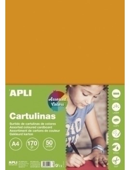 Cartulina A4 170Gr. 50 Ud. Col.Intenso