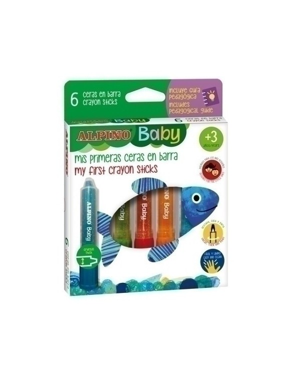 Ceras Alpino Baby Barra Estuche De 6