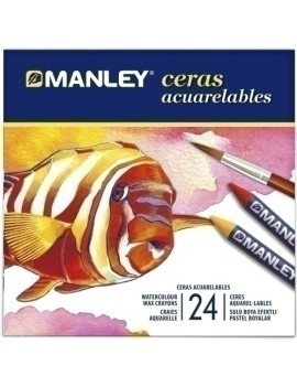 Ceras Manley Acuarelables Estuche De 24