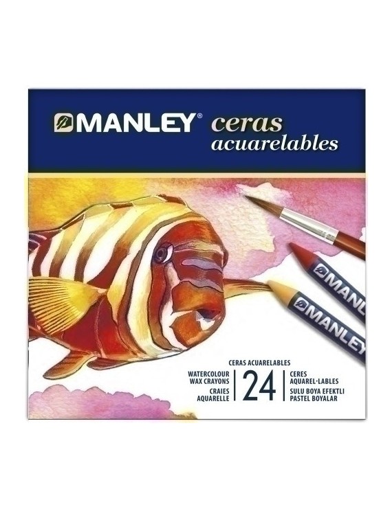 Ceras Manley Acuarelables Estuche De 24