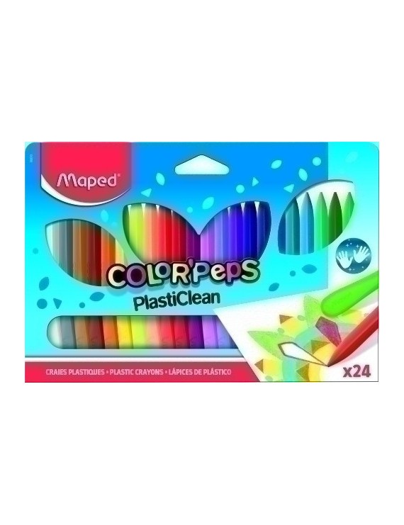 Ceras Maped Plasticlean Estuche De 24