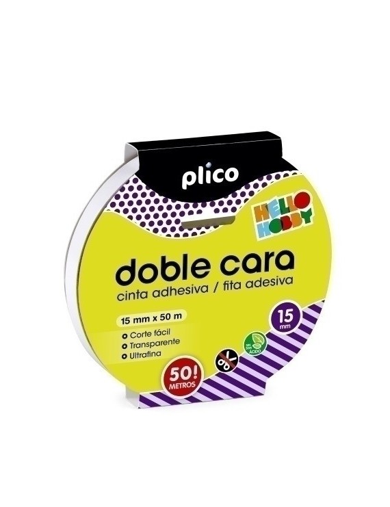 Cinta Adhesiva Doble Cara Plico 15X50