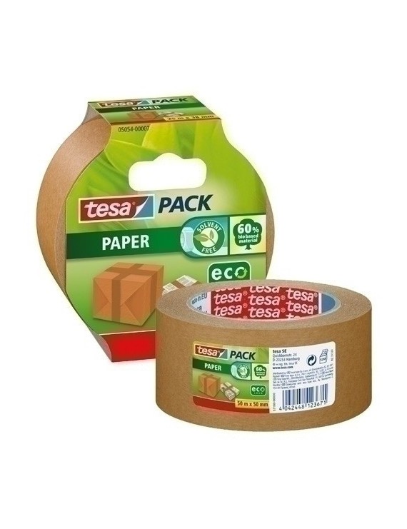 Cinta Emb.Tesa Papel Ecologo 50X50 Marr.