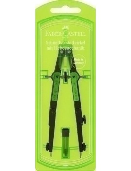 Compas Faber Castell Palanca Verde Neon
