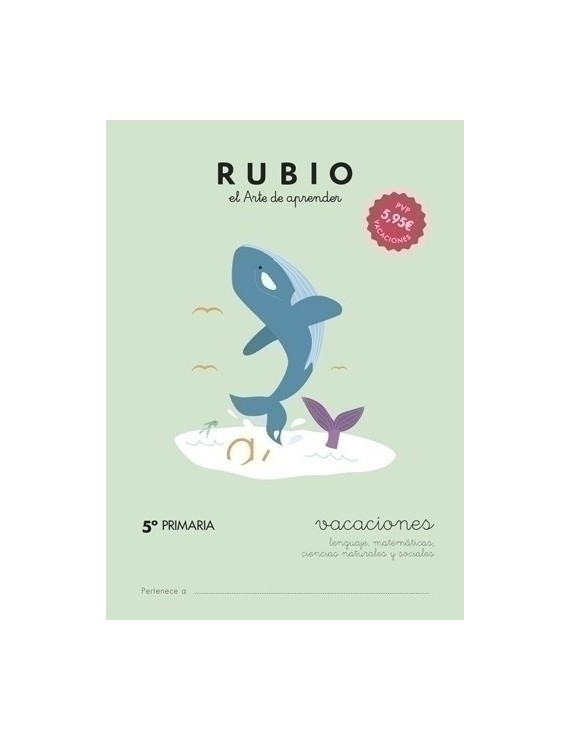 Cuaderno Rubio A4 Vacaciones 5º Primaria