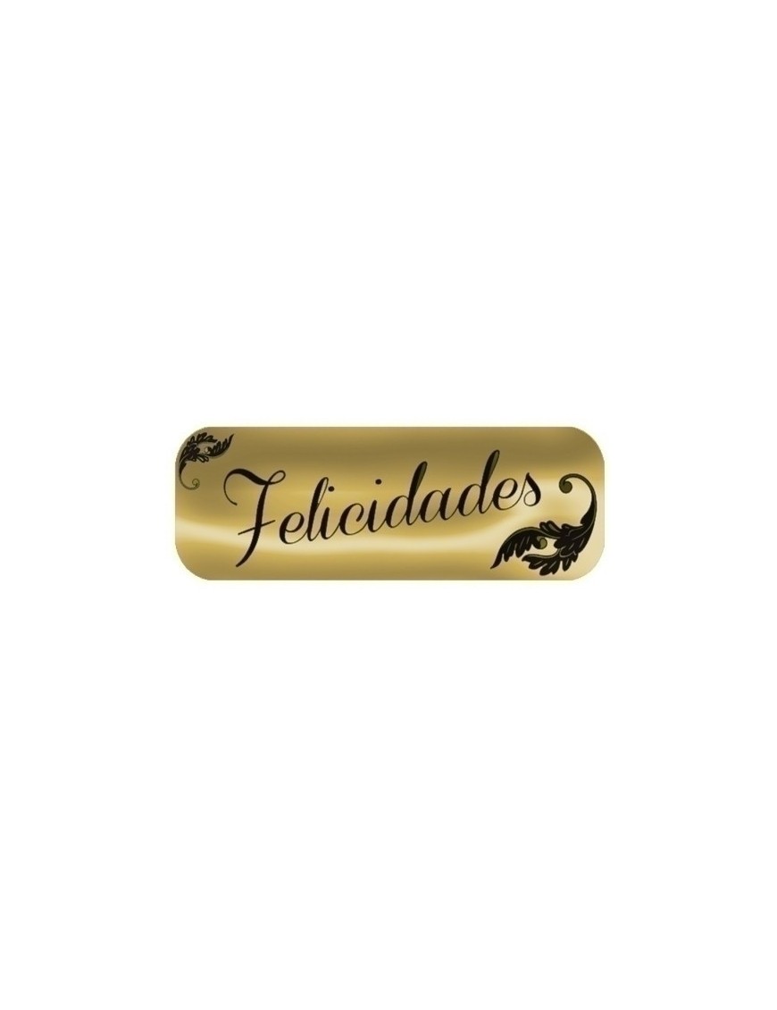 Etiq.Reg. R.250 Felicidades Oro