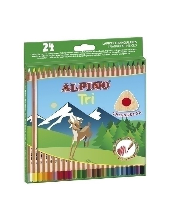 Lapices Color Alpino Tri Est.24