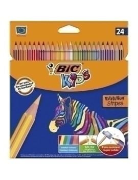 Lapices Color Bic Evol.Stripes Est.24