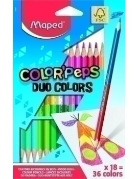 Lapices Color Maped Color"Peps Duo Es.18