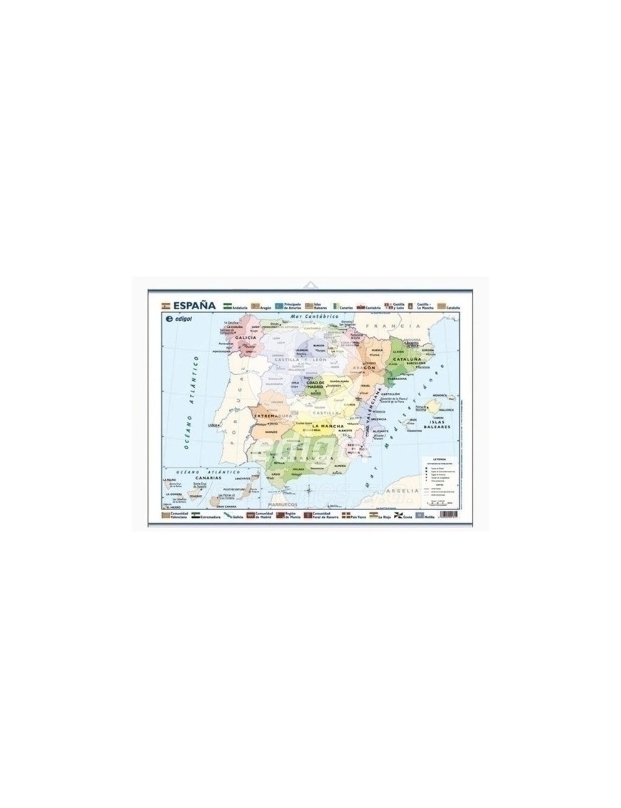 Mapa Edg.Mini-Mural 50X35 Polit. España