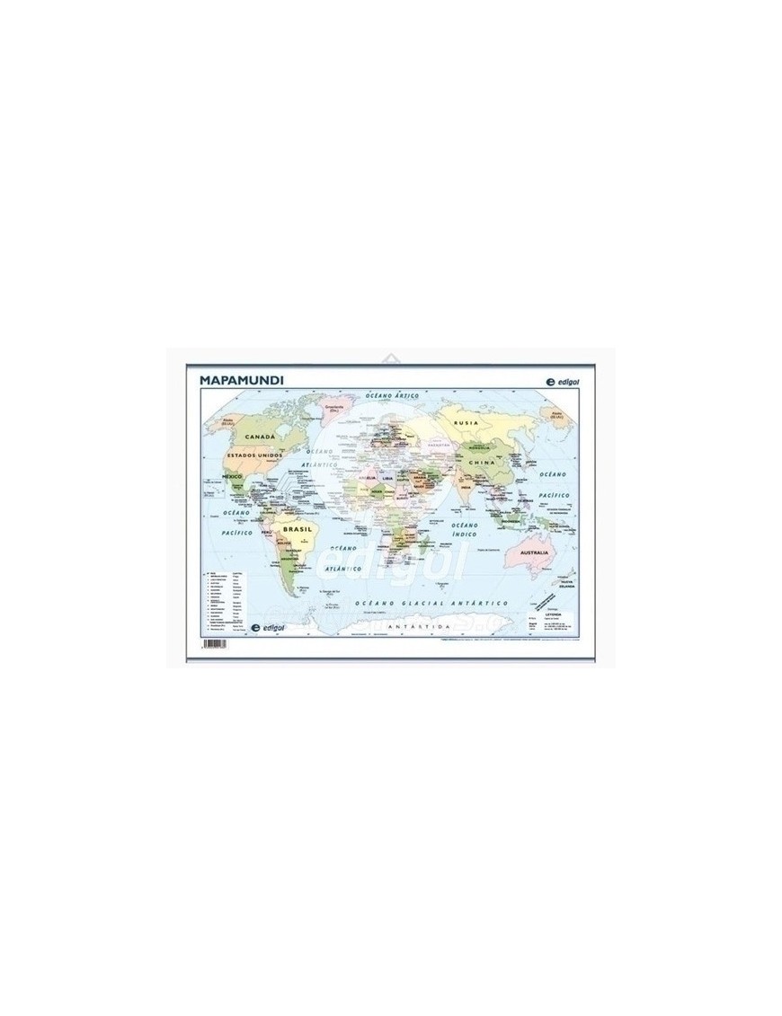 Mapa Edg.Mini-Mural 50X35 Polit. Mundo