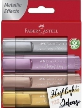 Rotul.Fluor Faber Castell 1546 Met.P/4