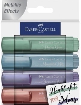 Rotul.Fluor Faber Castell 1546 Met.P/4