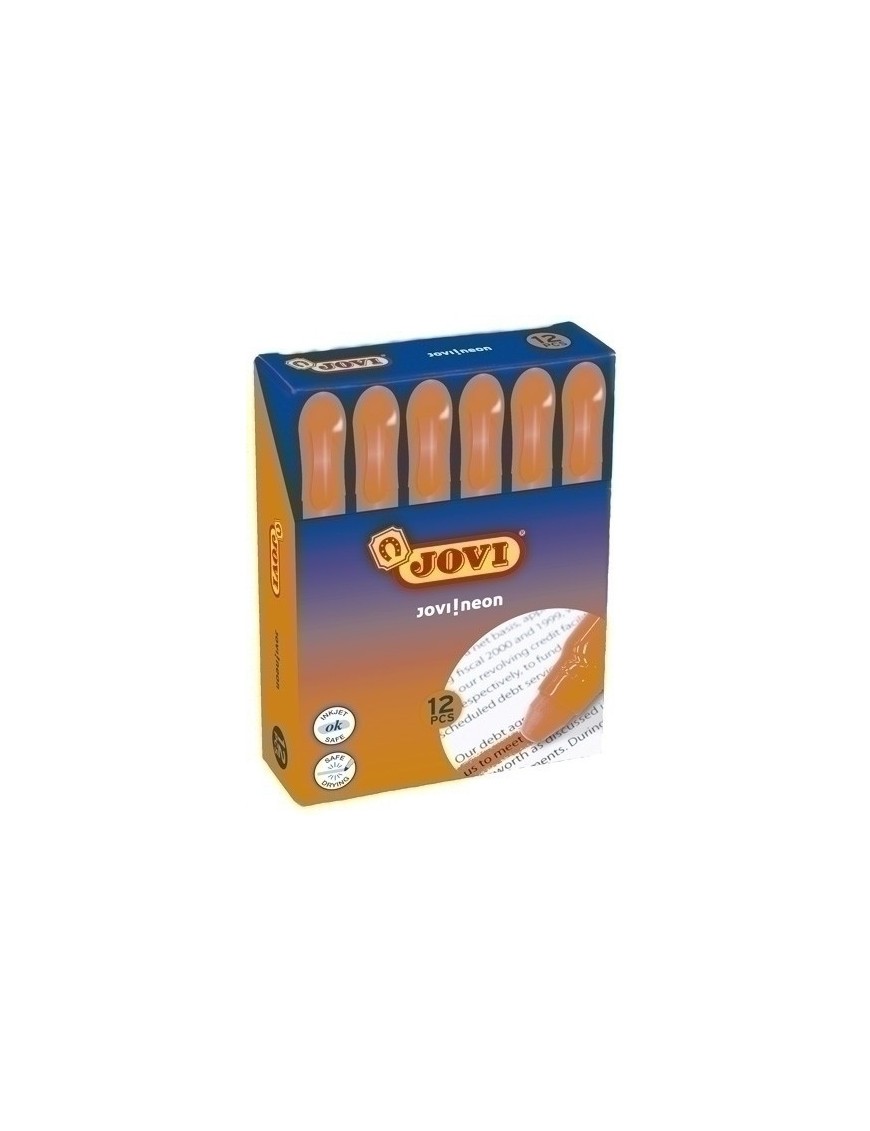 Marcad.Fluor Gel Jovi Caja De 12 Naranja