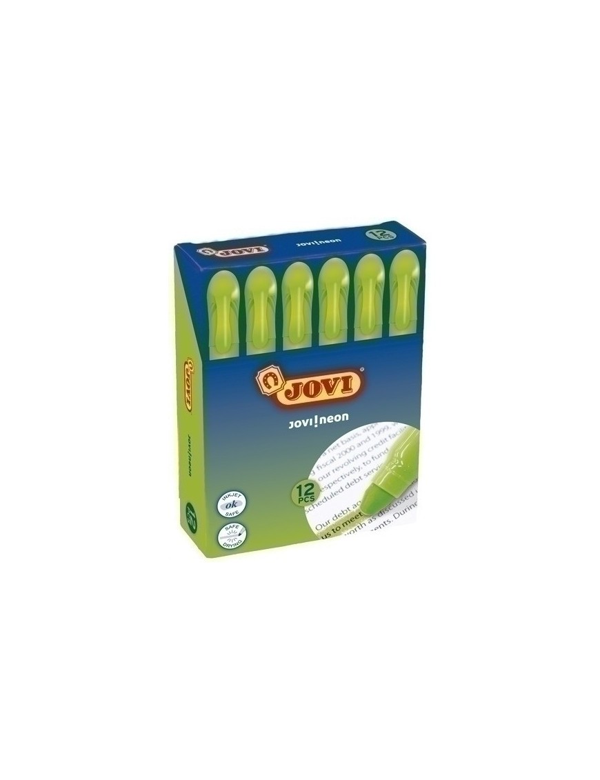 Marcad.Fluor Gel Jovi Caja De 12 Verde