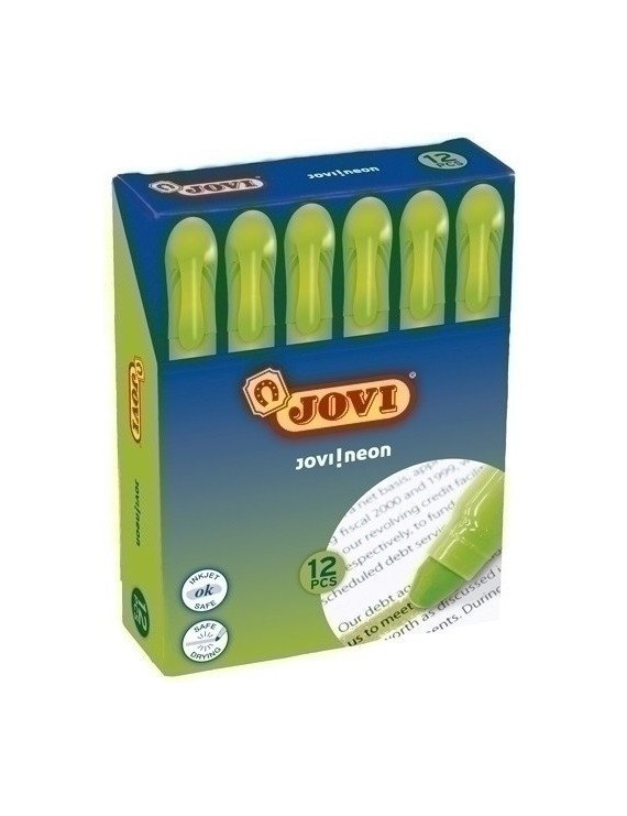 Marcad.Fluor Gel Jovi Caja De 12 Verde