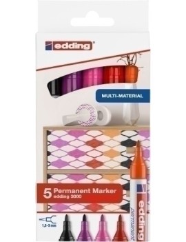 Rotul.Edding 3000 Calidos Pack 5