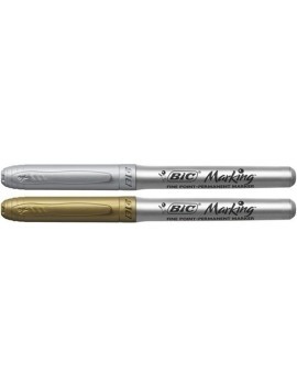 Rotul.Bic Marking Gold&Silver Caja De 12