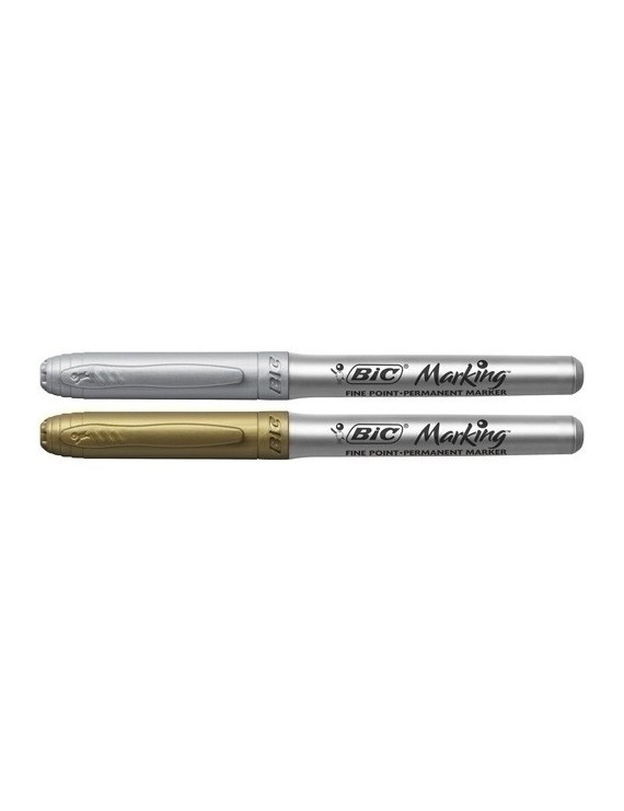 Rotul.Bic Marking Gold&Silver Caja De 12