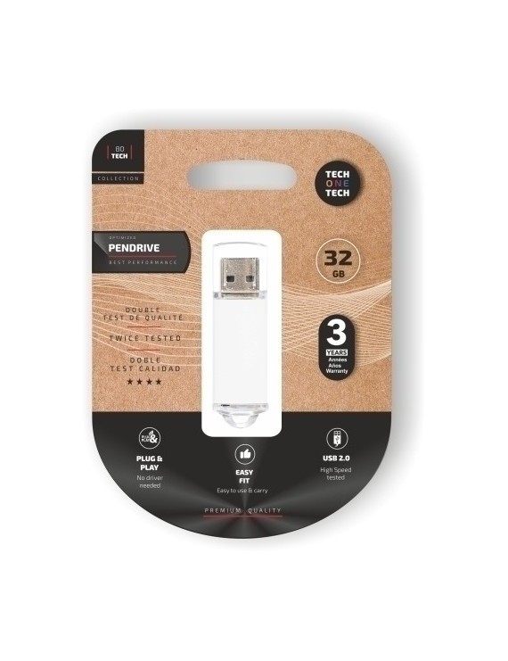 Memoria Usb 32Gb Techone Basic Blanco