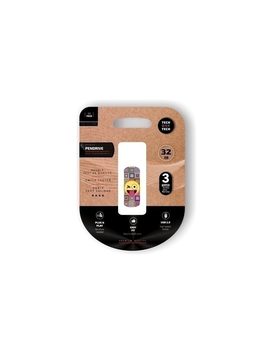 Memoria Usb 32Gb Techone Emoji Guiño