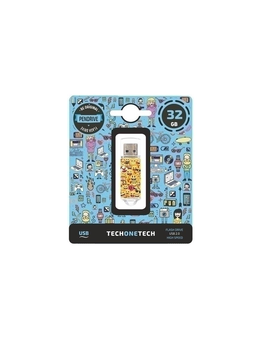 Memoria Usb 32Gb Techone Emojis