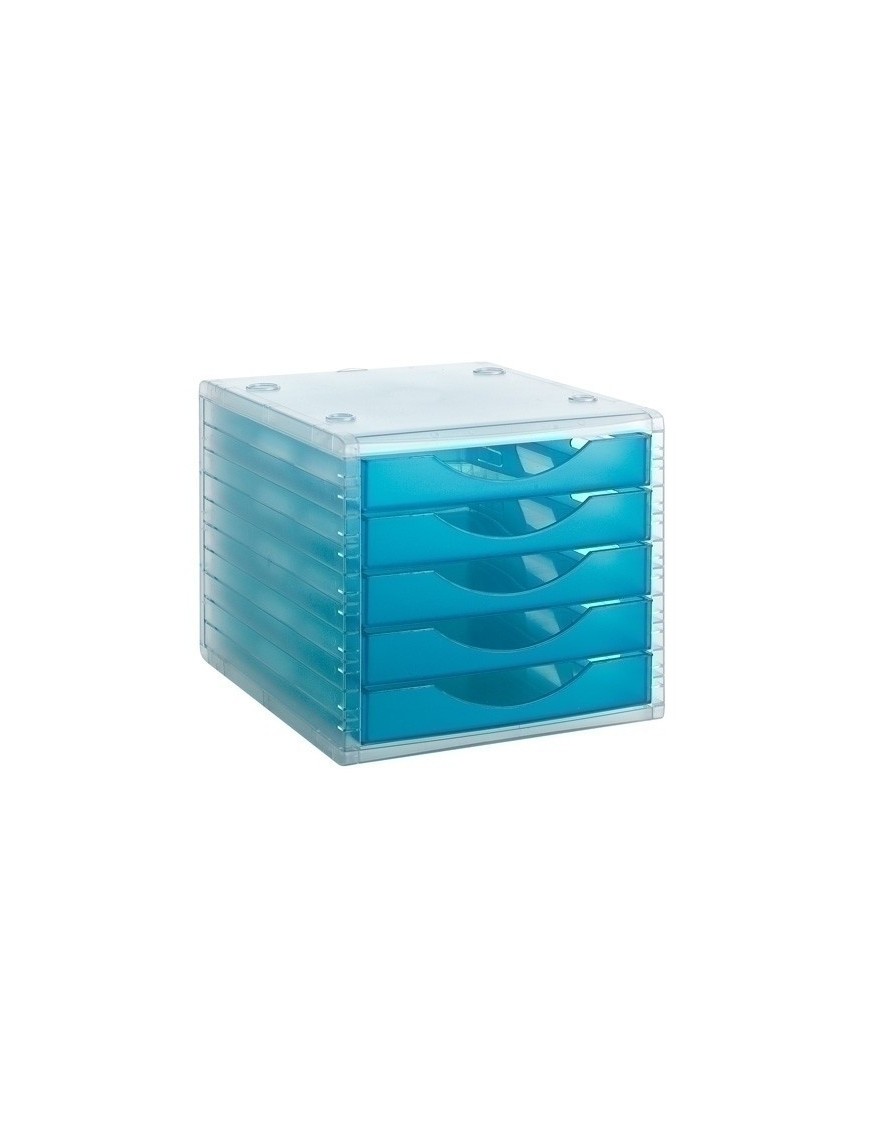 Modulo 5 Cajones Cristal/Azul