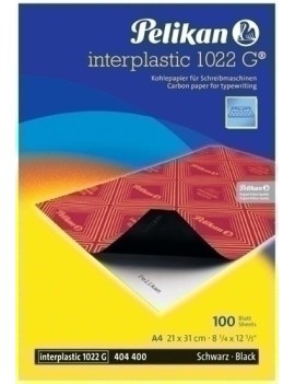 Papel Carbon Interplastic A4 Cj.100 Negr