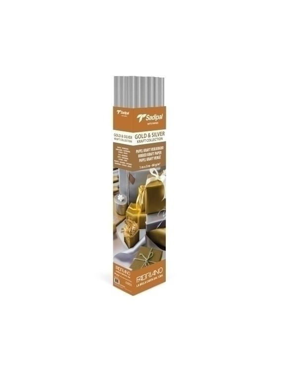 Papel Emb.Kraft Sadip.Plata 1X3 Exp.25