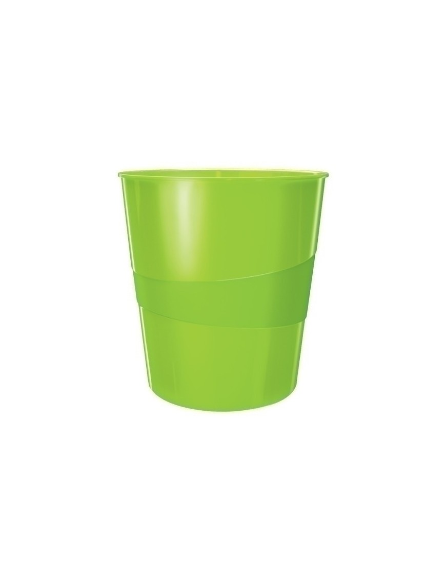 Papelera Plastico Leitz Wow Verde 15L