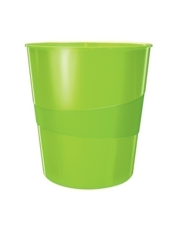 Papelera Plastico Leitz Wow Verde 15L