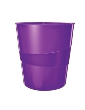 Papelera Plastico Leitz Wow Violeta 15L