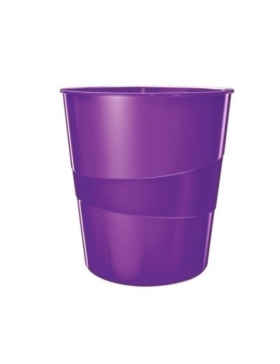 Papelera Plastico Leitz Wow Violeta 15L