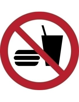 Pictograma "Prohibido Comer O Beber" B/1