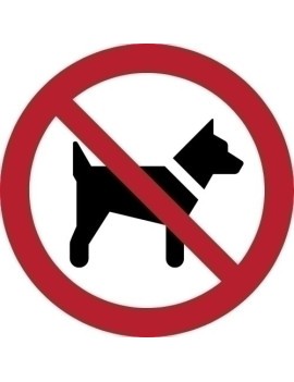Pictograma "Prohibido Perros" B/1