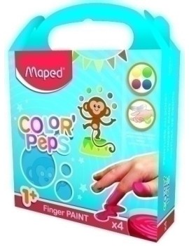 Pintura Dedos Maped Caja De 4 Surt.