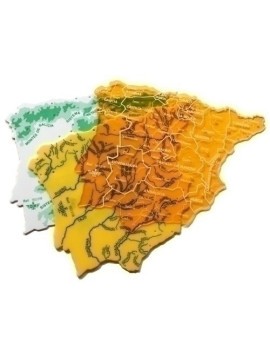 Plantillas 3 Mapas España Grande Colores