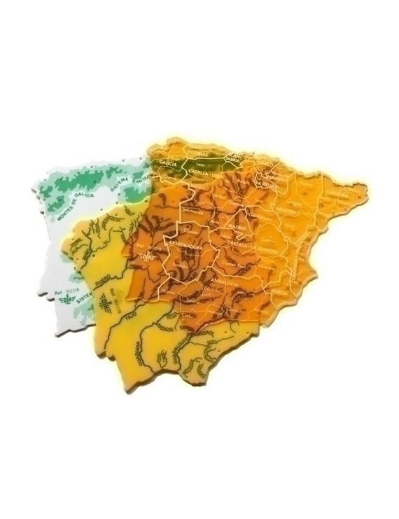 Plantillas 3 Mapas España Grande Colores