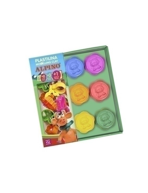 Plastilina Alpino Kit 6 Col+ Moldes