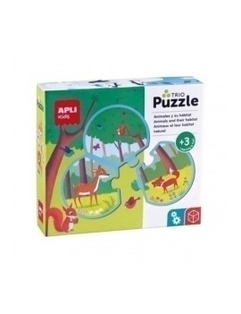 Puzzle Educativo Apli Trio Animales