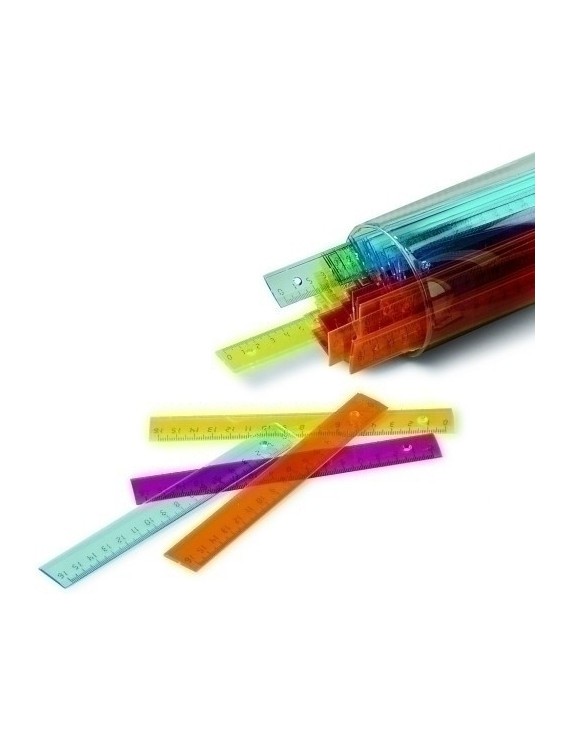 Reglas Faibo Plastico Fluor 16Cm B/100