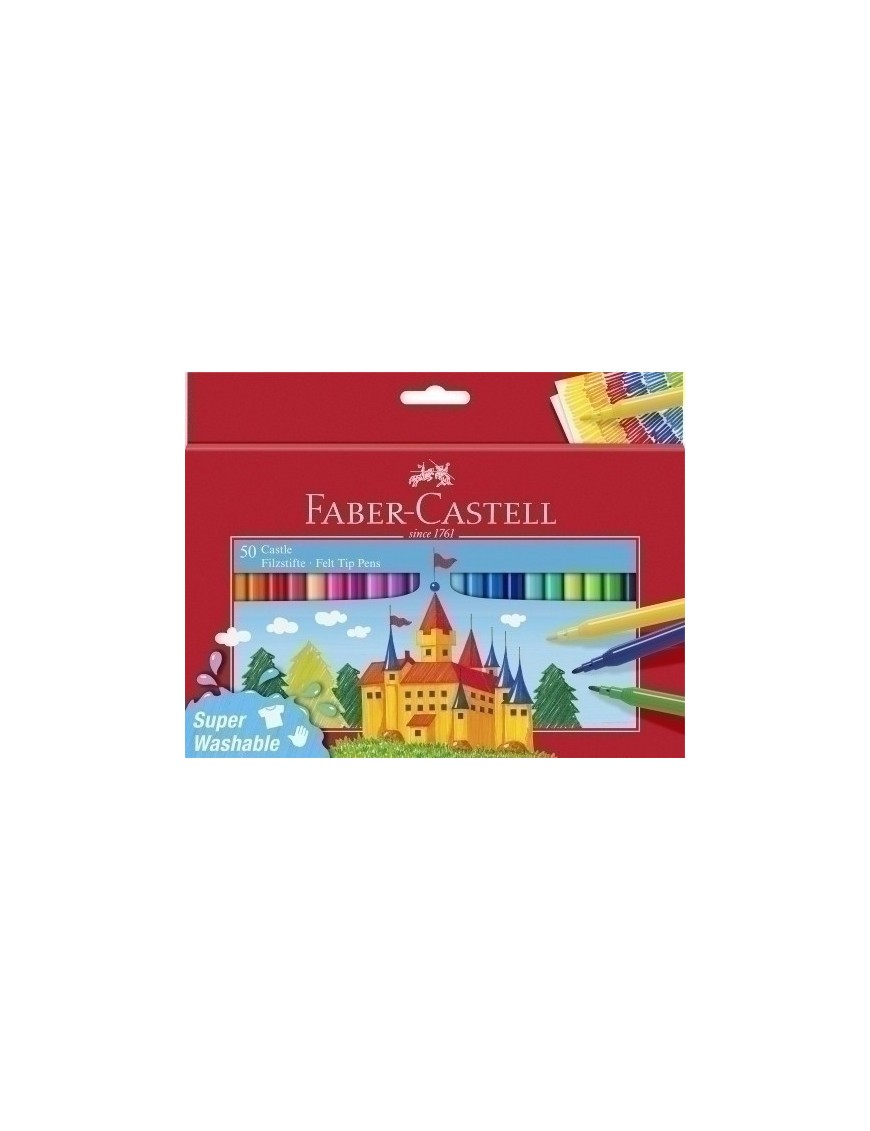 Rotuladores Faber-Castell 50 Colores, lavables