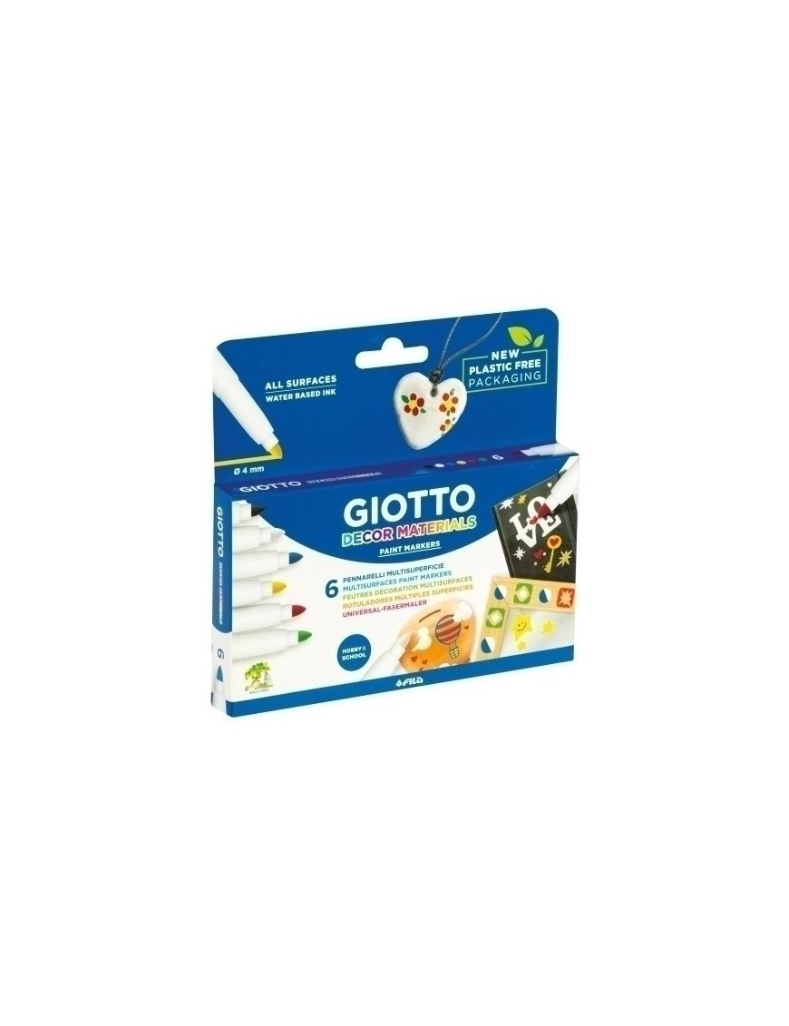 ROTULADORES GIOTTO DECOR MATERIAL 6 COLORES